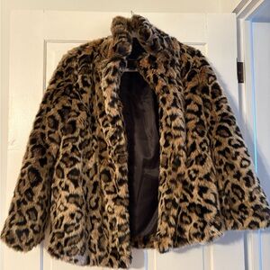 Forever 21 Brown Faux Leopard Fur Jacket